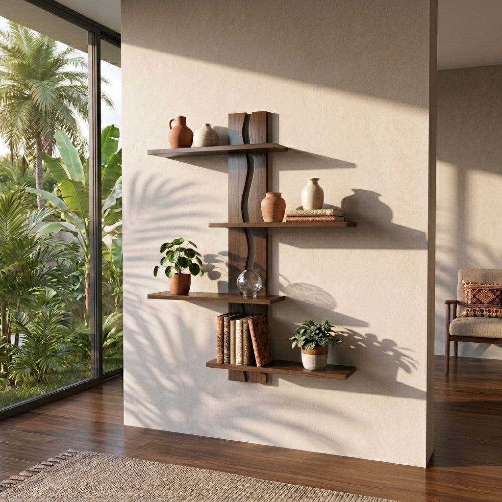 Elise Solid Wood Wall Shelf — view 1