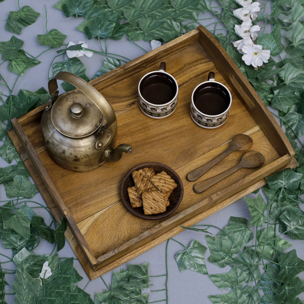 Mirabel Solid Wood Serving Tray — view 2