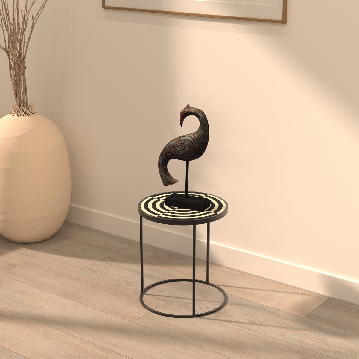 Estelle Geometric Metal Side Table — view 1