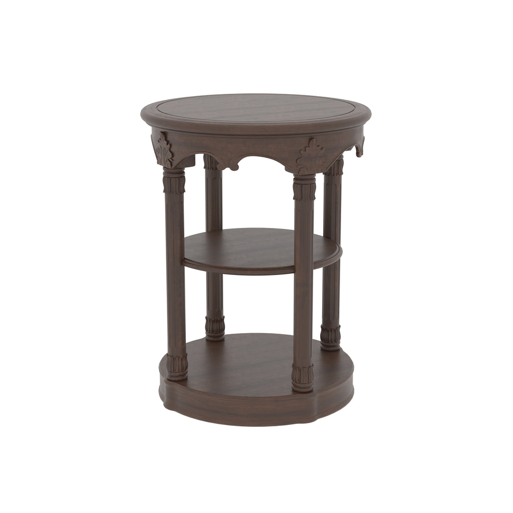 Ivy Carved Round Side Table — view 5