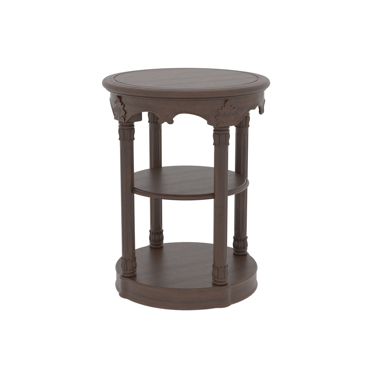 Ivy Carved Round Side Table — view 5