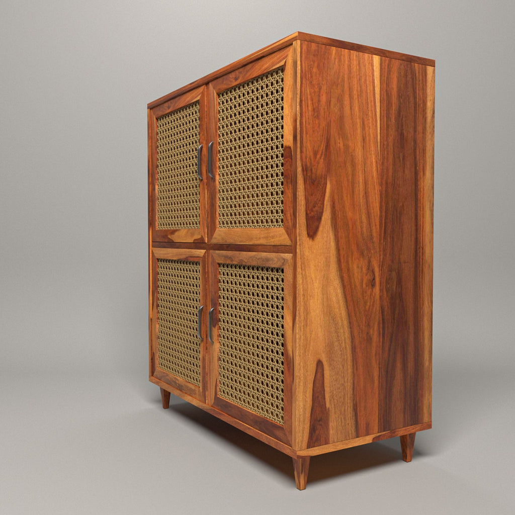 Laurel Cane Vintage Storage Cabinet — view 3