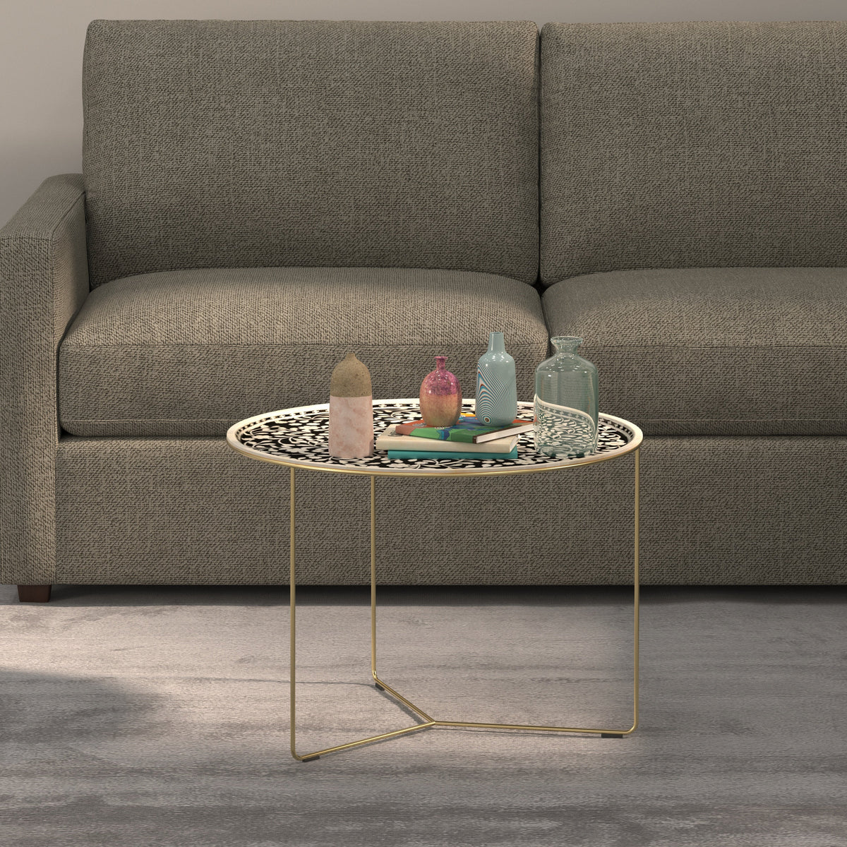 Cora Floral Metal Coffee Table — view 1