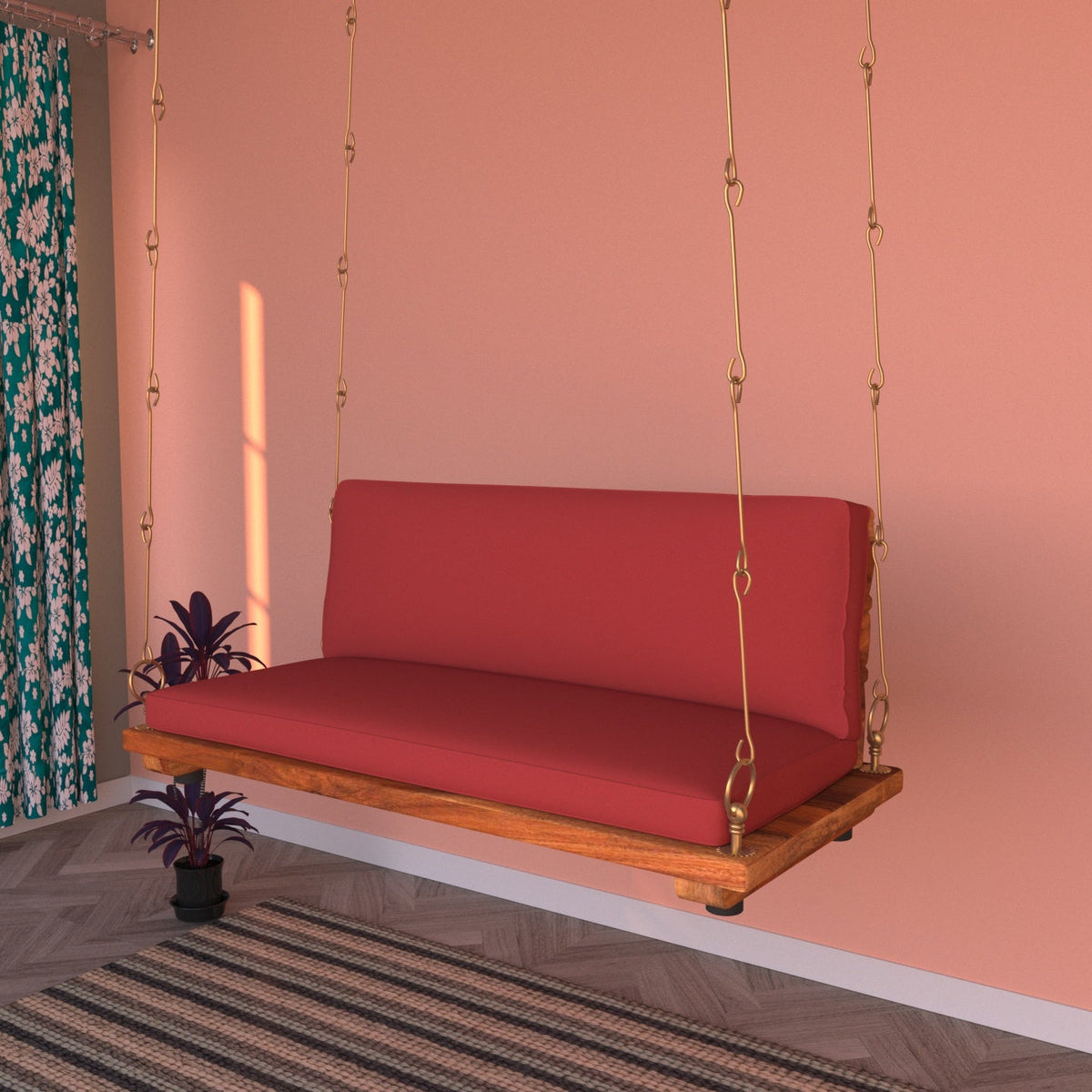 Solana Upholstered Vintage Hanging Swing — view 3