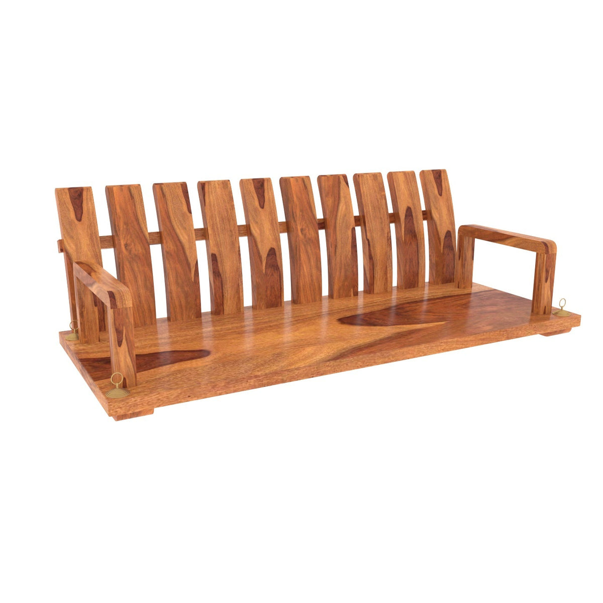 Sage Slatted Hanging Swing — view 3