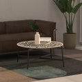 Bellamy Floral Arabesque Metal Coffee Table — view 1