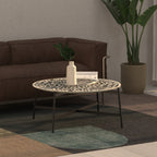 Bellamy Floral Arabesque Metal Coffee Table — view 1