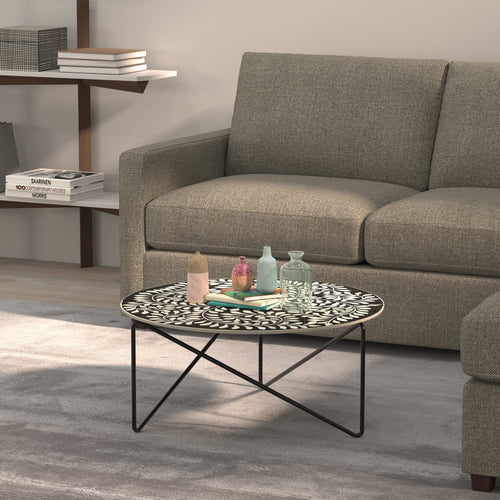 Briar Damask Metal Coffee Table — view 1