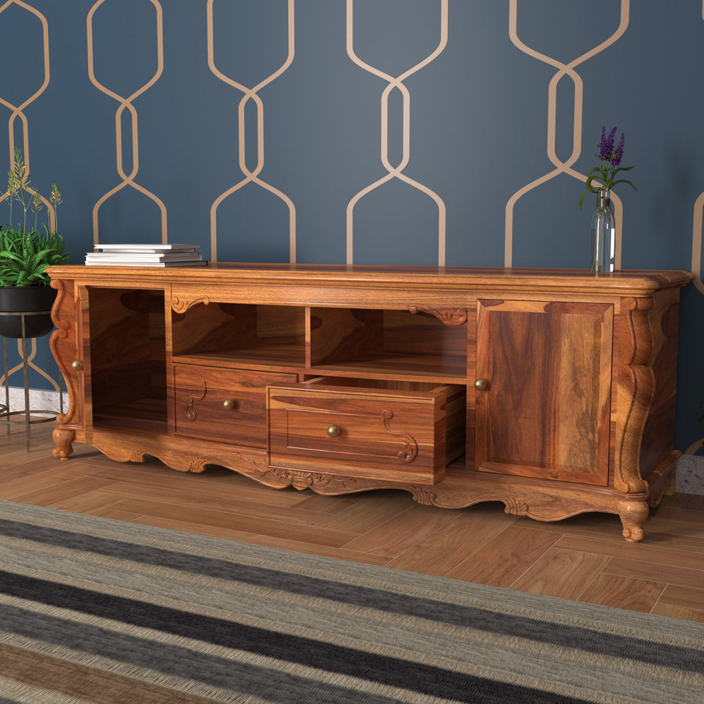 Piper Carved TV Unit — view 1