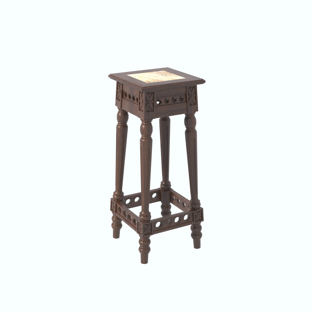 Aveline Carved Plant Stand — view 4
