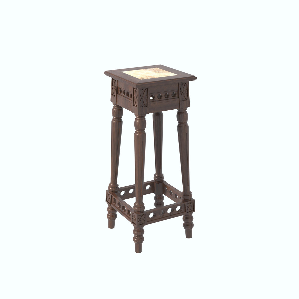 Aveline Carved Plant Stand — view 4