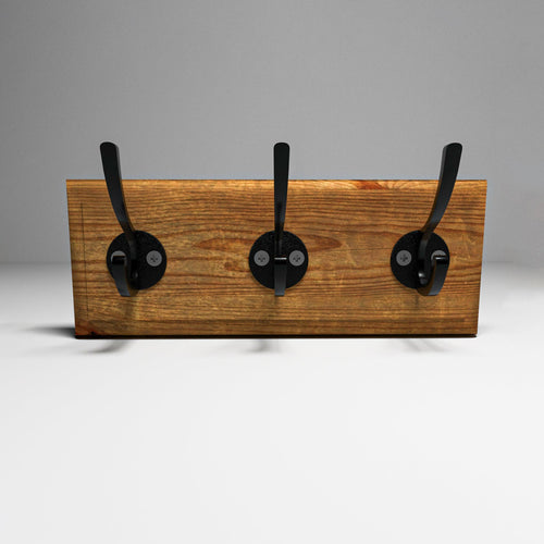 Bellamy Solid Wood 3-Hook Wall Rack — view 2