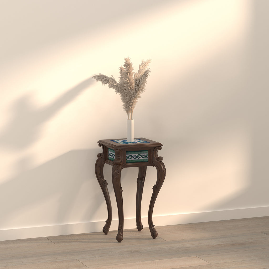 Calla Inlay Tiled Side Table — view 1