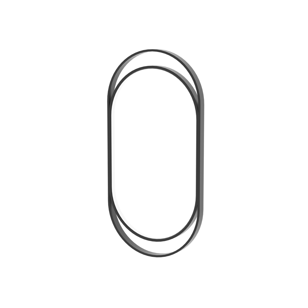 Calista Oval Black Metal Wall Mirror — view 5