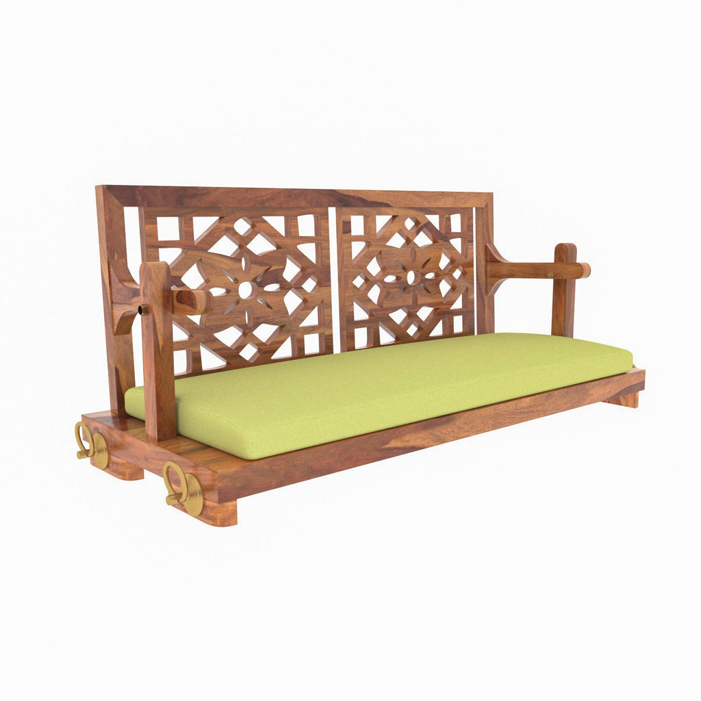 Odessa Floral Carved Hanging Swing — view 5