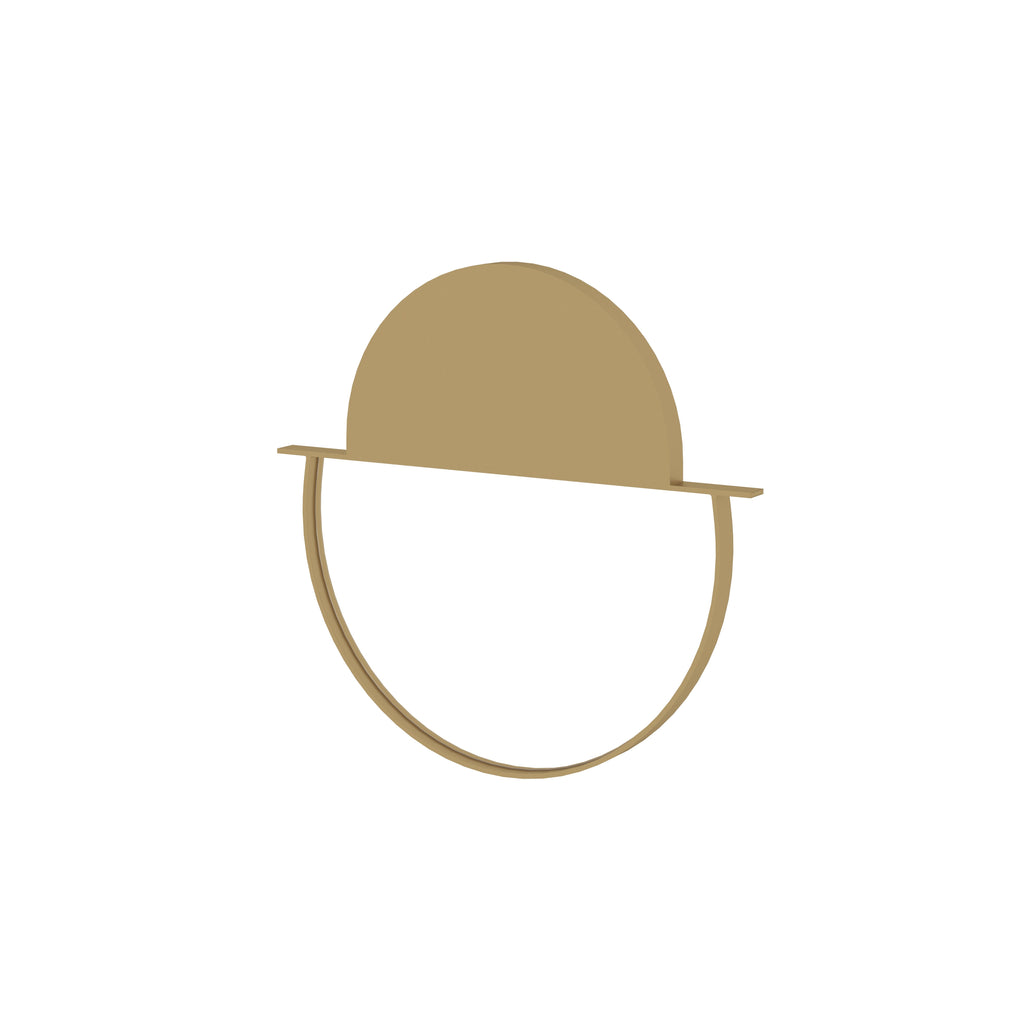 Calla Oval Gold Metal Wall Mirror — view 5
