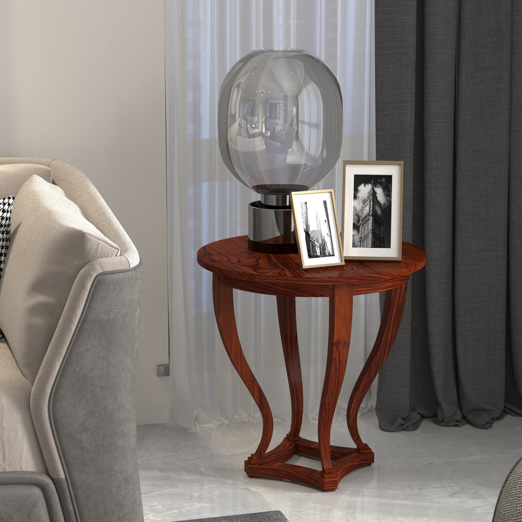 Laurel Round Curved Side Table — view 1