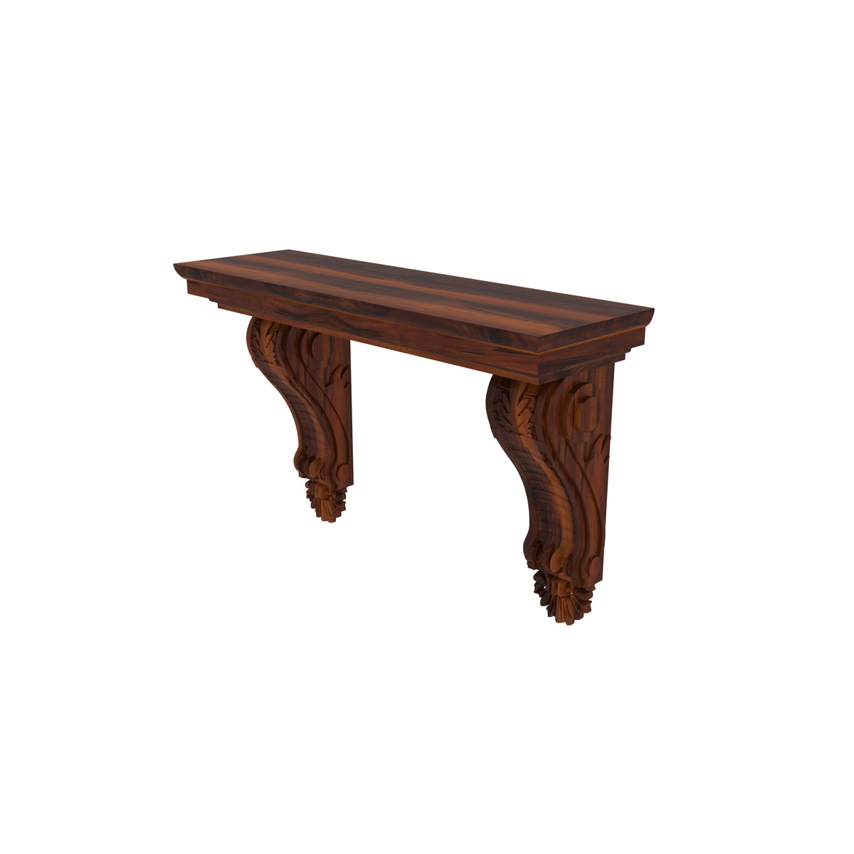Solana Floral Carved Wall Shelf — view 4