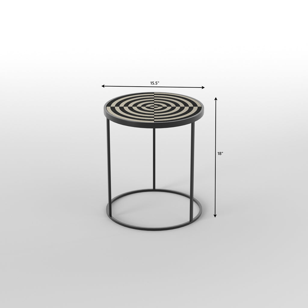 Estelle Geometric Metal Side Table — view 4