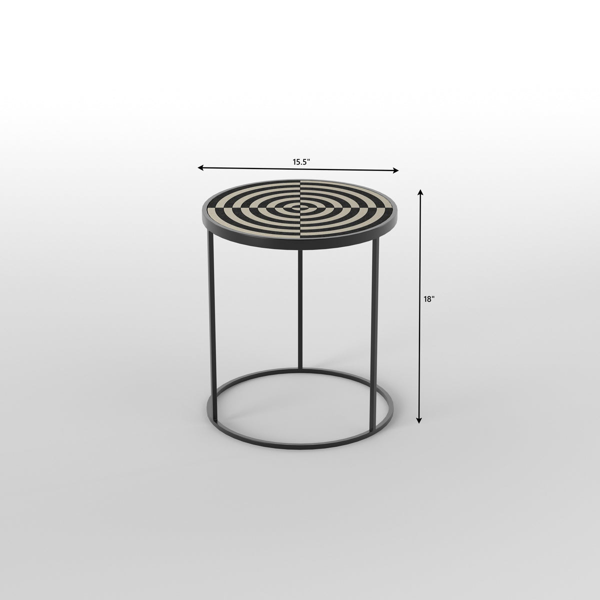 Estelle Geometric Metal Side Table — view 4