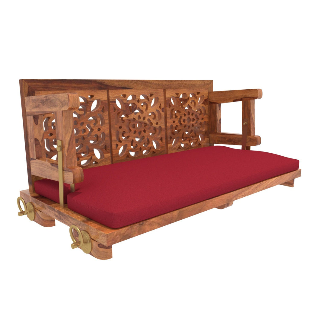 Paloma Carved Upholstered Hanging Swing — view 4