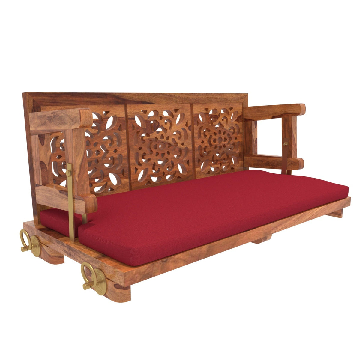 Paloma Carved Upholstered Hanging Swing — view 4