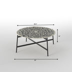 Bellamy Floral Arabesque Metal Coffee Table — view 4