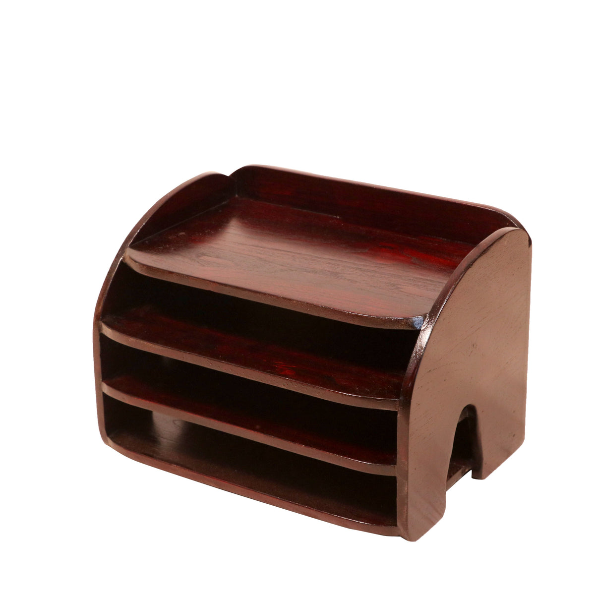 Hugo Solid Wood Desktop Paper Rack - Dark - product image 4