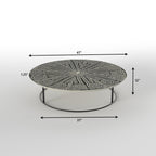 Aveline Sunburst Metal Coffee Table — view 4