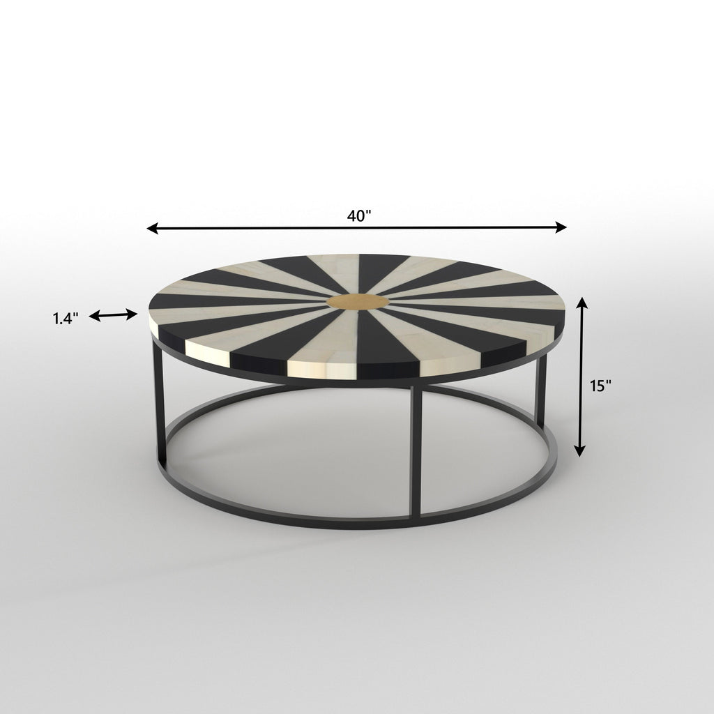 Calla Starburst Metal Coffee Table — view 4