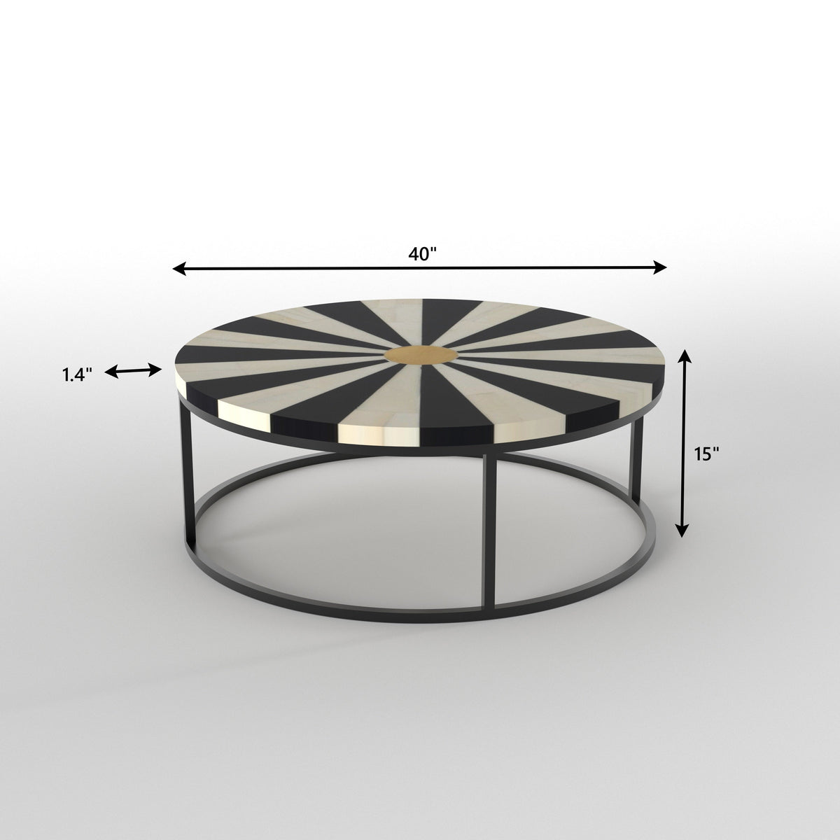 Calla Starburst Metal Coffee Table — view 4