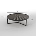 Arlo Geometric Round Metal Coffee Table — view 4