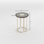 Flora Sunburst Metal Side Table — view 4