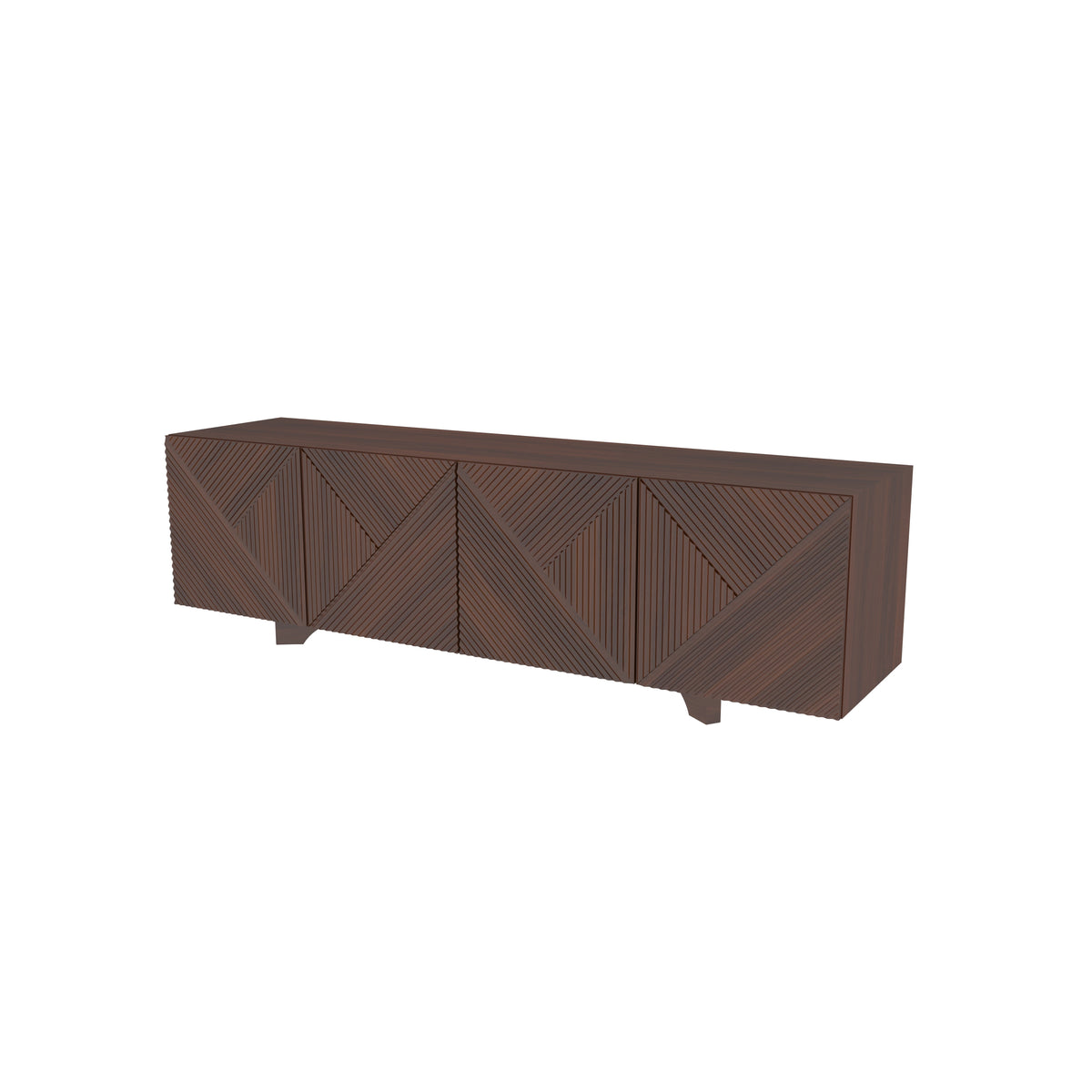Evora Geometric Carved TV Unit — view 5