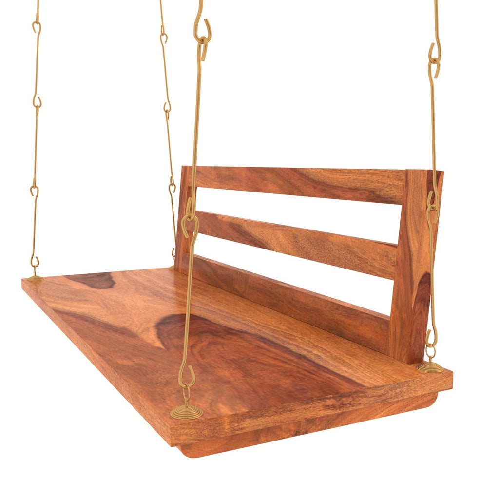Silas Slatted Hanging Swing — view 4