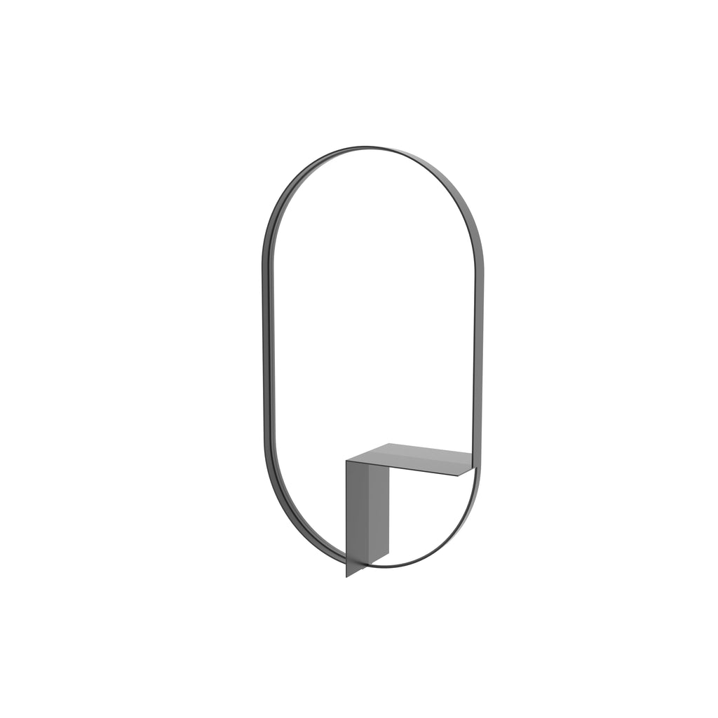 Elise Oval Black Metal Wall Mirror — view 5