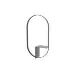 Elise Oval Black Metal Wall Mirror — view 5