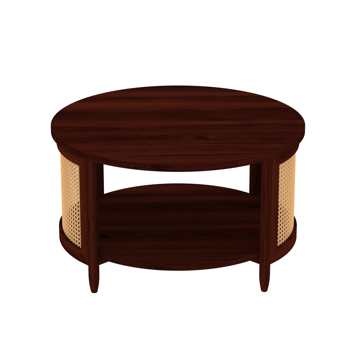 Emery Cane Round Coffee Table — view 4