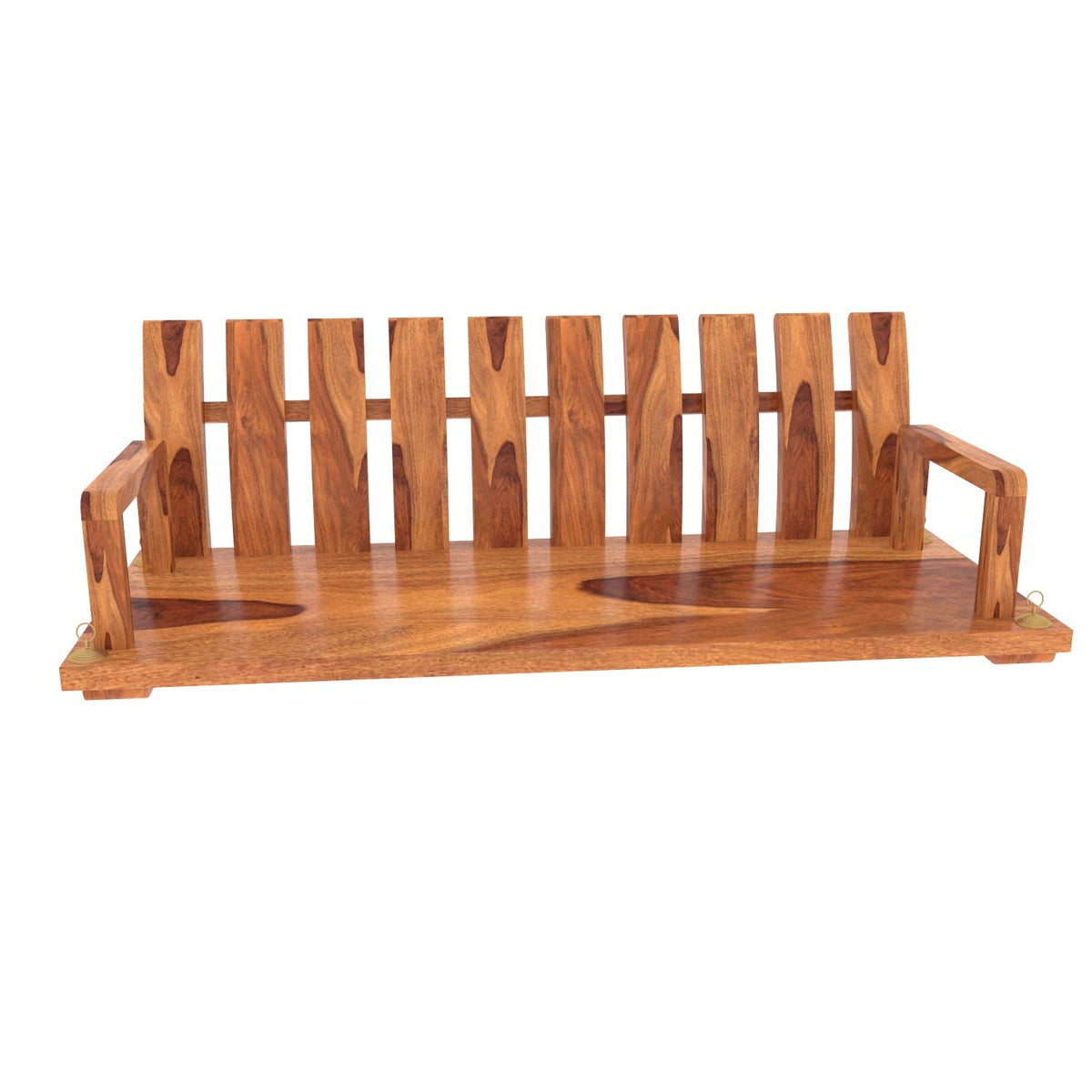 Sage Slatted Hanging Swing — view 4