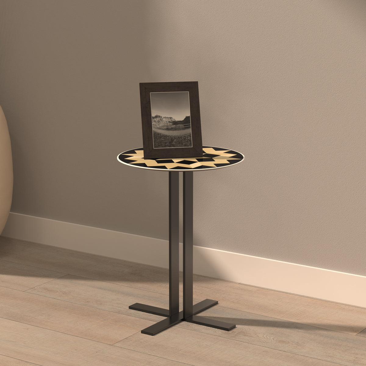 Elise Geometric Metal Side Table — view 1