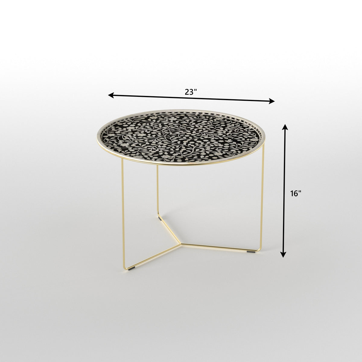 Cora Floral Metal Coffee Table — view 4