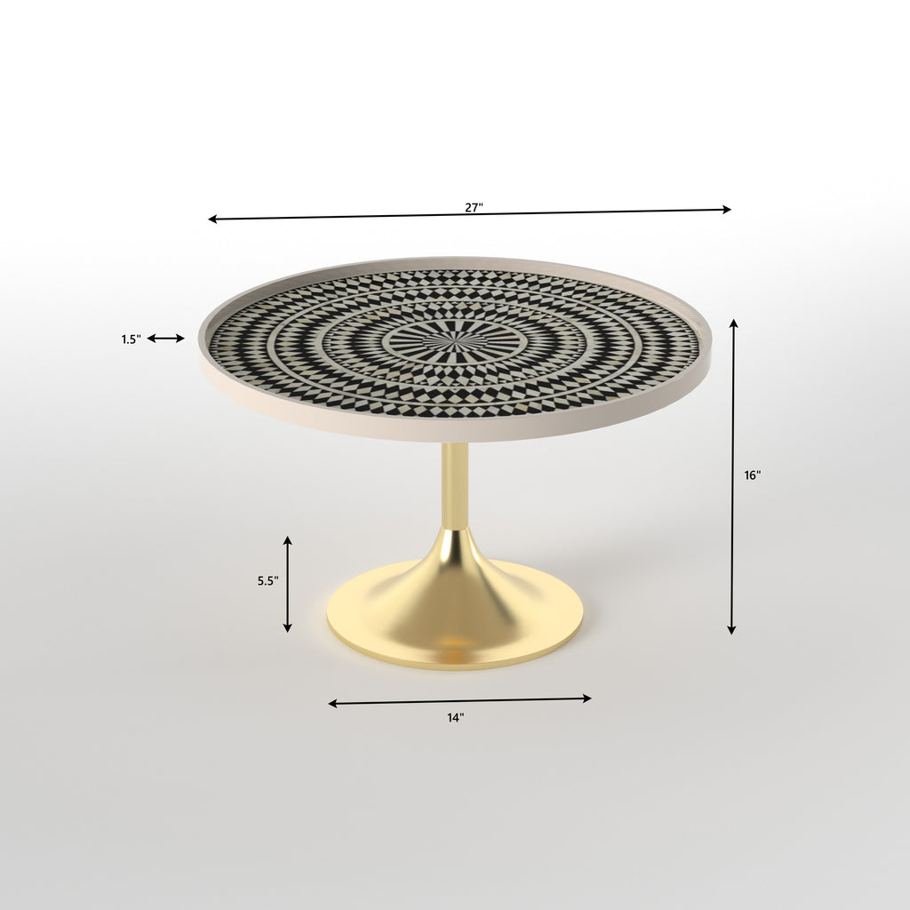 Faye Geometric Metal Side Table — view 4