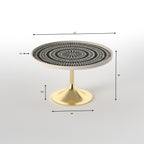 Faye Geometric Metal Side Table — view 4