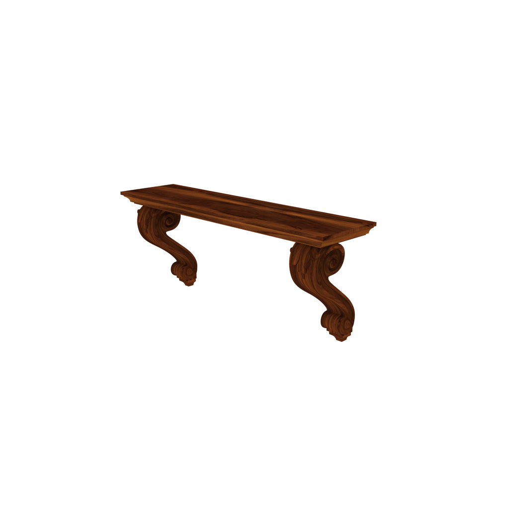 Sienna Carved Scroll Wall Shelf — view 3