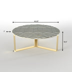 Aurelia Chevron Metal Coffee Table — view 4