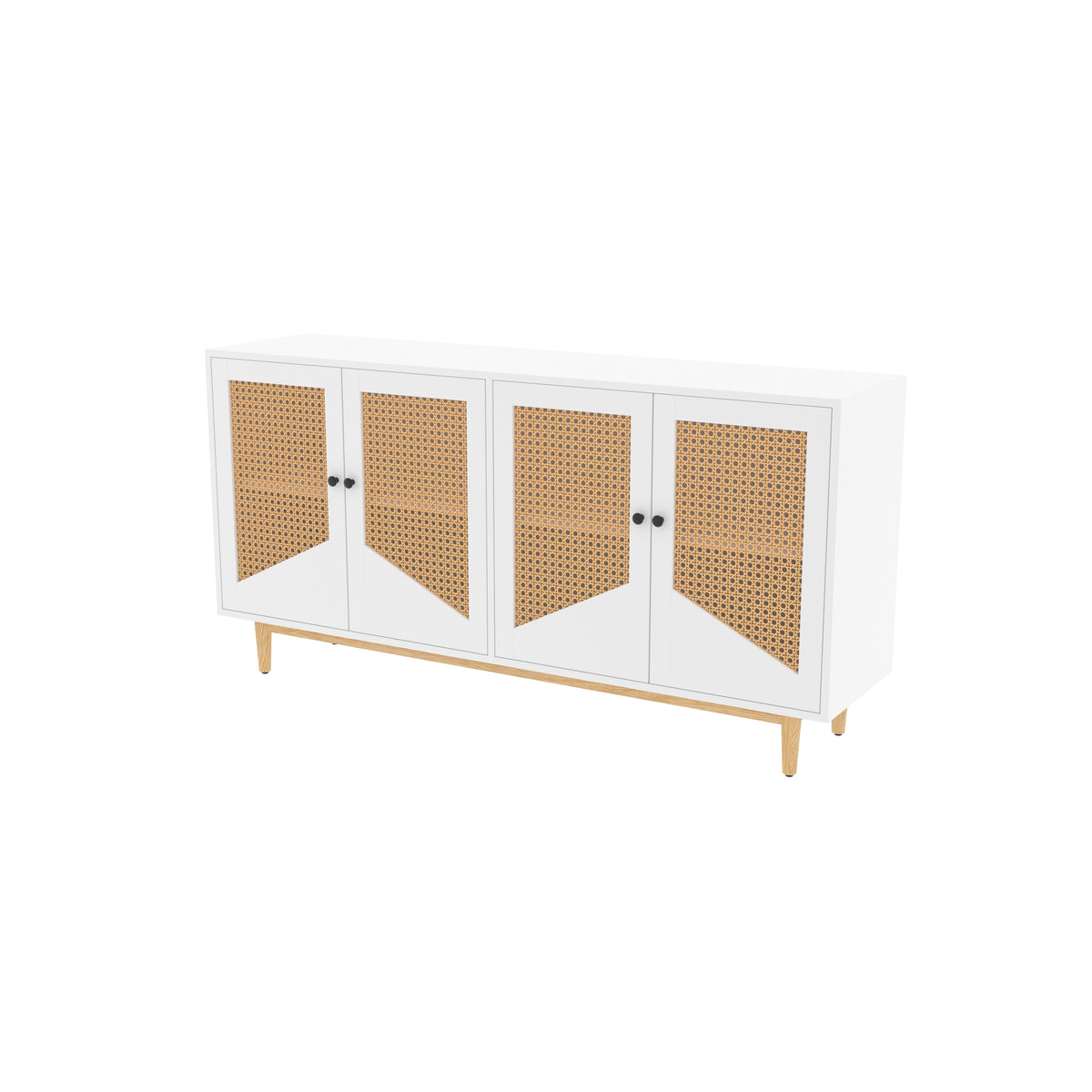 Briar Geometric Cane Engineered Wood Sideboard — view 5