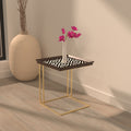 Elodie Geometric Metal Side Table — view 1