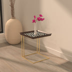 Elodie Geometric Metal Side Table — view 1