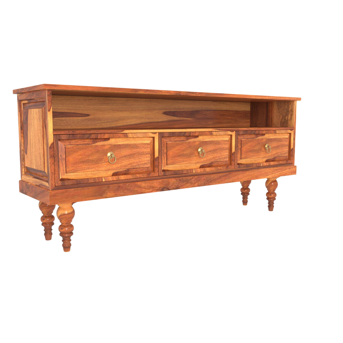 Renata Solid Wood TV Unit — view 4