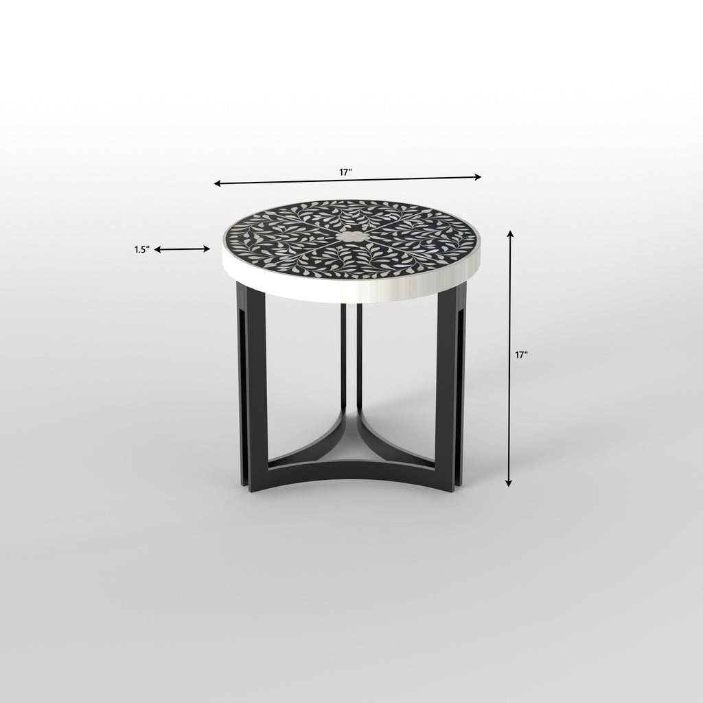 Evora Floral Metal Side Table — view 4